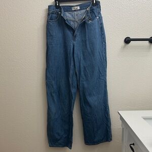Madewell superwide-leg jeans in lessard was